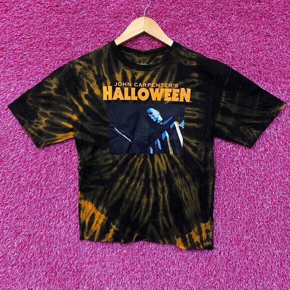 John Carpenter's Halloween Micheal Myers Tie Dye Cropped T-Shirt Small - Picture 1 of 4